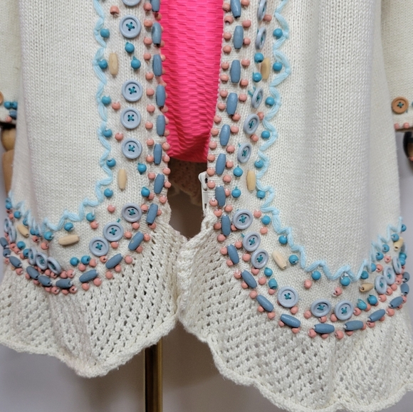Storybook Knits Coastal Cardigan / Beach Swim Coverup Size Large - Picture 3 of 13